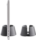 HumanCentric Vertical Laptop Stand in Vegan Black Leather, Upright Adjustable - Image 7