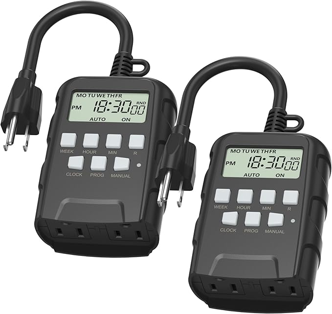 BN-LINK 7 Day Outdoor Heavy Duty Digital Programmable Timer, Outdoor Timer by BN-LINK