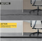 MYFAMIREA 6.5FT Floor Cord Cover Heavy Duty Cable Cover Protector 3 Channels - Image 6