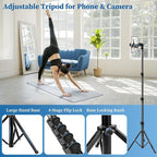 Phone Tripod, Aluminum Alloy Selfie Stick Tripods, Compatible - Image 4
