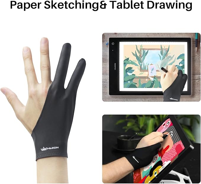 HUION Artist Drawing Glove for Drawing Tablet, Paper Sketching, Art Glove - Image 4