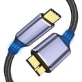 USB 3.1 Micro B to USB C Hard Drive Cables, 6FT 10 Gbps USB C to Micro B by Cieoaos