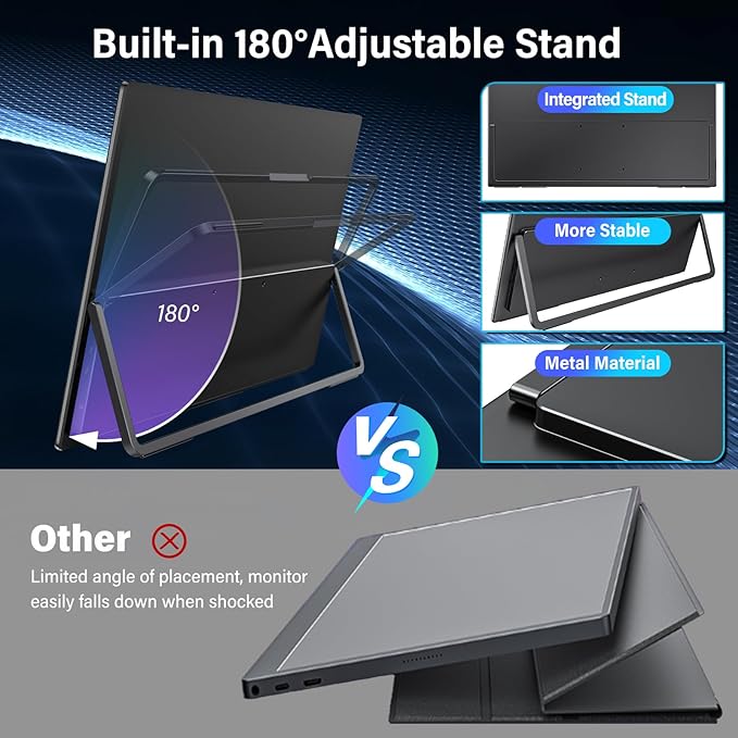 InnoView 18 Inch 260Hz Portable Gaming Monitor, 2K QHD 100% DCI-P3 Portable - Image 4