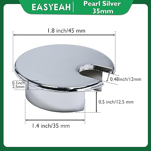 1 Pcs Desk Grommet 1-3/8" / 35 mm, Desk Cord Hole Cover, Cable Grommet Metal - Image 8