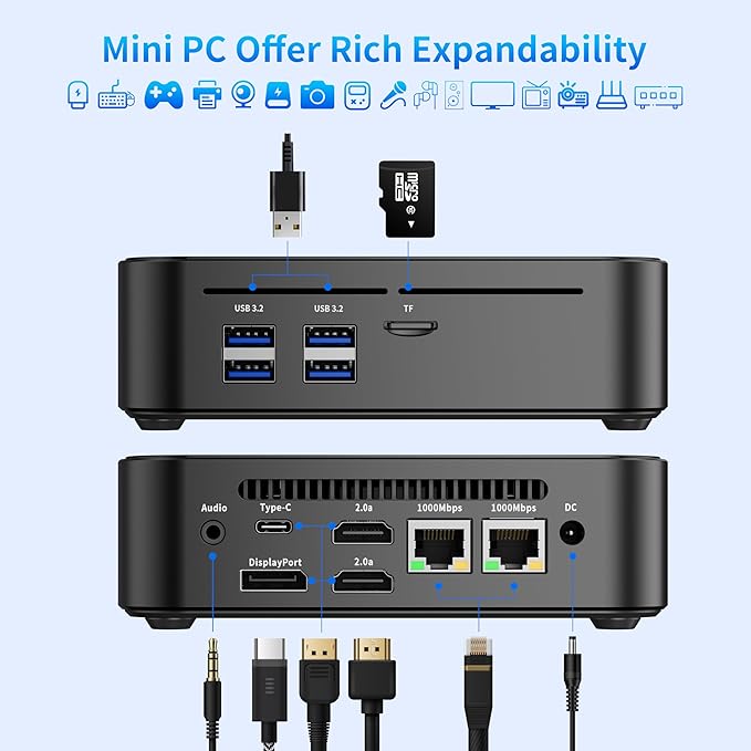 DreamQuest Mini PC W-11 Pro Intel 12th Alder Lake N95 Micro PC 16GB RAM 512GB - Image 6