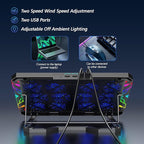 Laptop Cooling Pad with 12 Quiet Fans, Slim Portable - Image 6