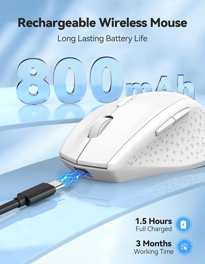 TECKNET Wireless Mouse Rechargeable, Mouse - Image 2