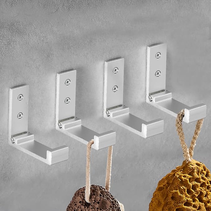 Folding Coat Hooks, Wall Hooks for Hanging Aluminum Alloy Cloth Hanger Coat - Image 2