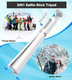 TONEOF 67" Travel Tripod, Selfie Stick, All-in-1 Phone Stand - Image 2