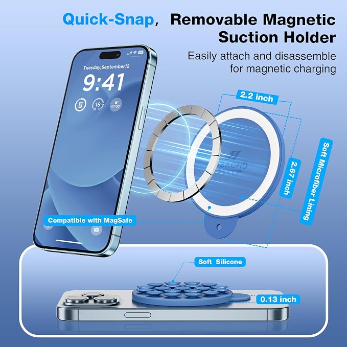 Magnetic Suction Cup Phone Mount - Image 3