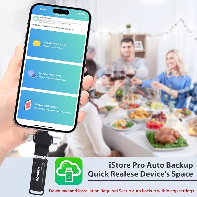 Auto-Backup All Devices Photo Stick 512GB iStore Pro, Real Capacity 4-in-1 - Image 2
