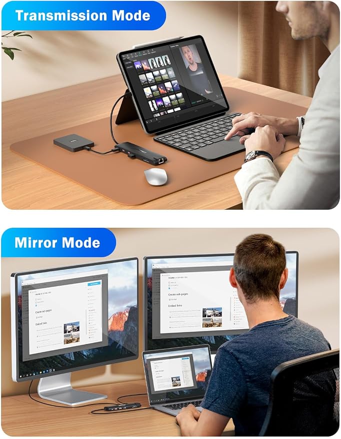 Docking Station USB C/A 10Gbps 3*Display 13 in 1, 2025 Upgrade Lemorele USB C - Image 5