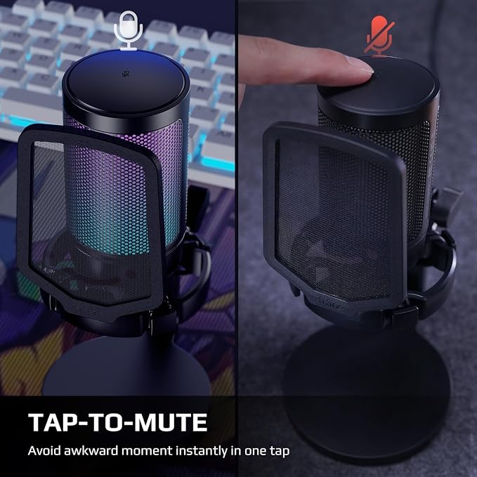 Fifine USB Microphone for PC Gaming, Computer Desktop Streaming Microphone - Image 4