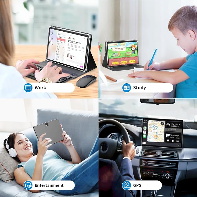 Android Tablet with Keyboard, Android 14 Tablet, 12 GB+128GB, 1TB Expand - Image 7