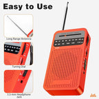 Portable Radio AM FM with Long Range Reception, Goodes Transistor Radio with - Image 4