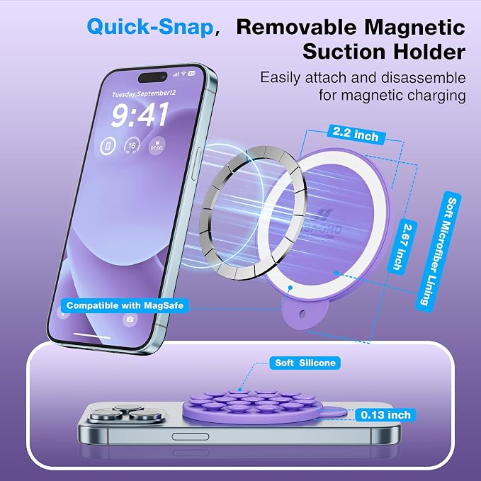 Magnetic Suction Cup Phone Mount - Image 3