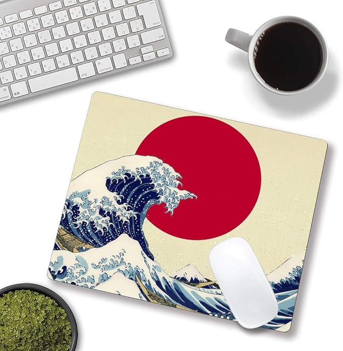 Gaming Mouse Pad, Japanese The Great Wave Off Kanagawa Mouse Pad Non-Slip - Image 4