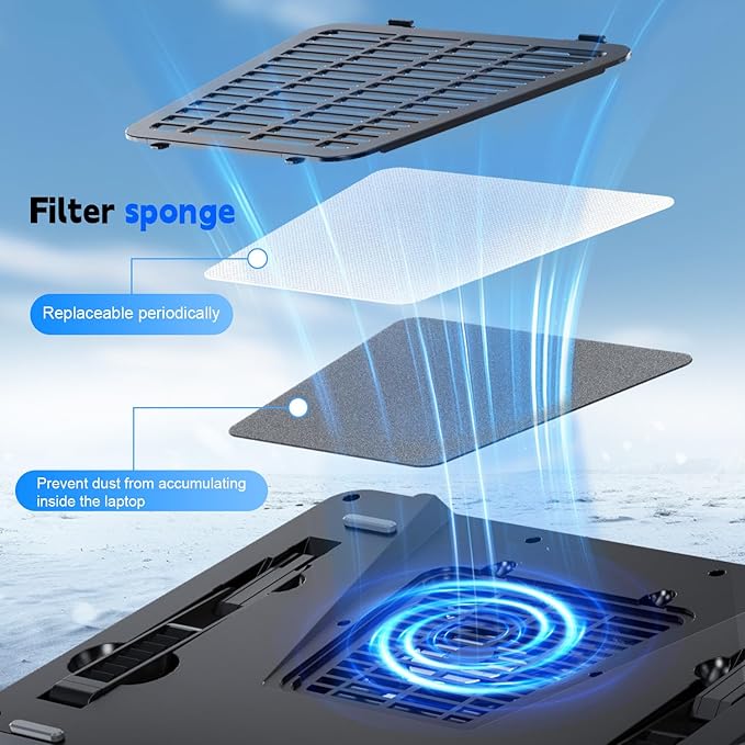 IETS GT600 Laptop Cooling Pad Equipped Gigantic Turbo-Fan（5.5inch Diameter） - Image 5