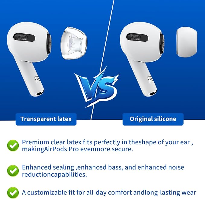 4 Pair Compatible with AirPods Pro 2nd/1st Generation Replacement Ear Tips - Image 4