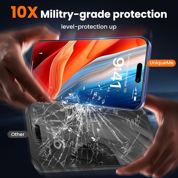 UniqueMe for iPhone 16 / iPhone 15 Privacy Screen Protector - Image 4