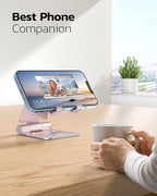Nulaxy Dual Folding Cell Phone Stand, Fully Adjustable Foldable Desktop Phone - Image 6