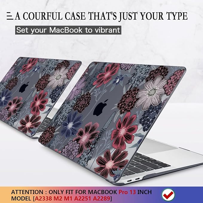 CISSOOK Compatible with MacBook Pro 13 inch Case 2025-2020 A2338 M2 M1 A2251 - Image 3