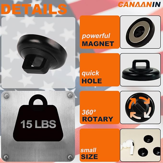 Magnet Zip Tie Mount Magnetic Zip Ties Mount Clips Base Holder Strong - Image 3