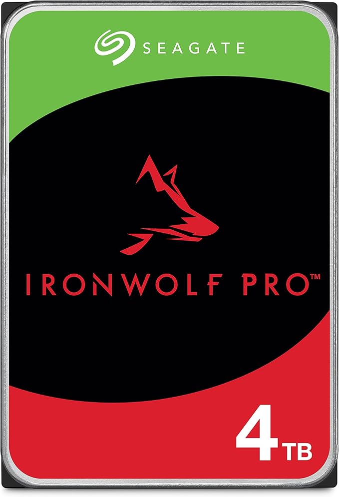 Seagate IronWolf Pro, 4 TB, Enterprise NAS Internal HDD –CMR 3.5 Inch, SATA 6 by Seagate
