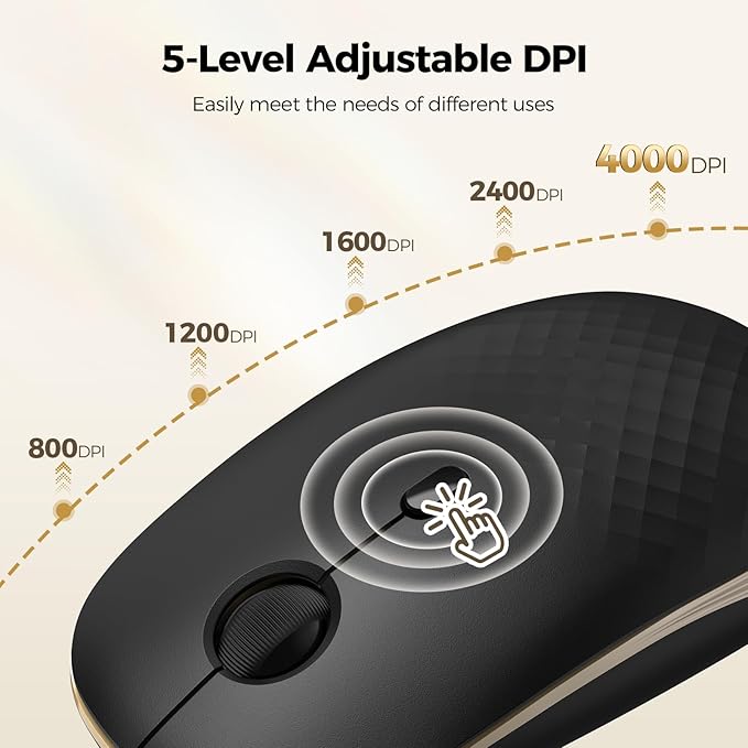 TECKNET Wireless Mouse, Rechargeable Slim Portable Silent Computer Mouse - Image 4