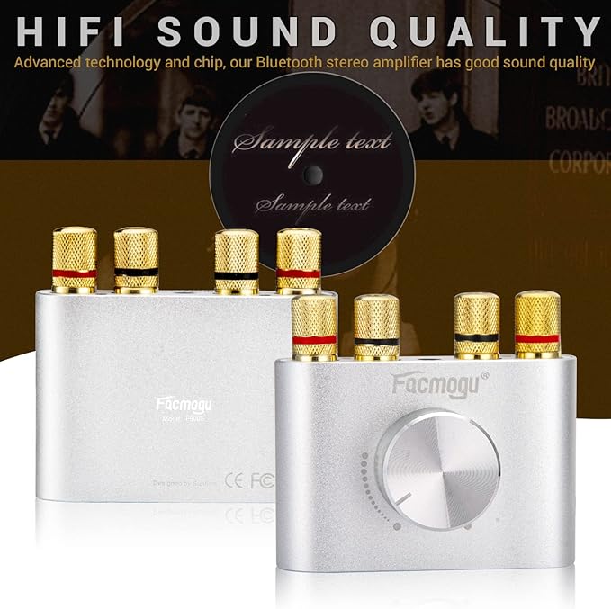 Facmogu F900S 160W Bluetooth 5.0 Mini Amplifier, 80Wx2 2.0CH Audio Power - Image 9