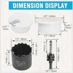 1-1/2" White Desk Grommet with Bi-Metal Hole Saw, JTemgle Plastic Cable Hole - Image 4