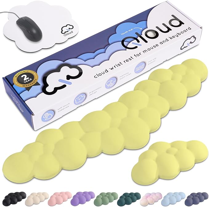 Qloud Cloud Wrist Rest Keyboard Wrist Rest by Create-ables