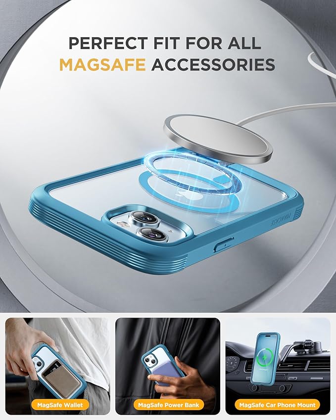 Miracase Magnetic for iPhone 15 Plus Case 6.7'' Full-Body Military Drop Proof - Image 3