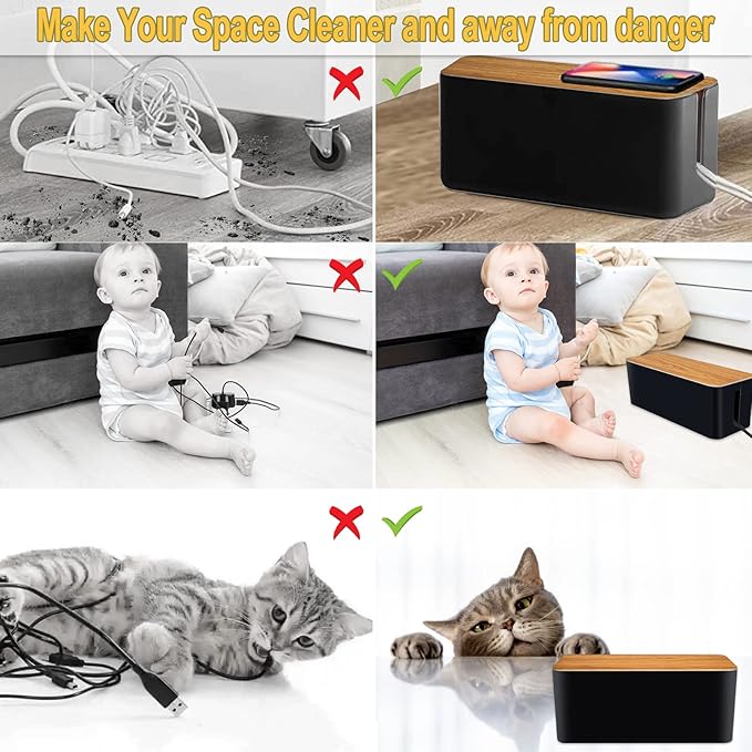 YUANYE Cable Management Box 2 Pack - Image 3