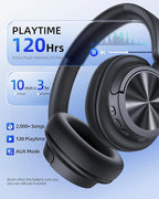 Hybrid Active Noise Cancelling Headphones 120H Playtime Wireless Headphones - Image 4