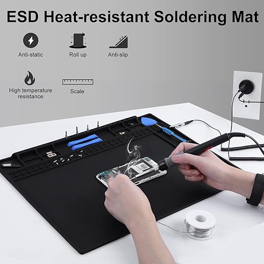 Anti Static Mat Includes ESD Wristband and Grounding Wire and Grounding Plug - Image 6