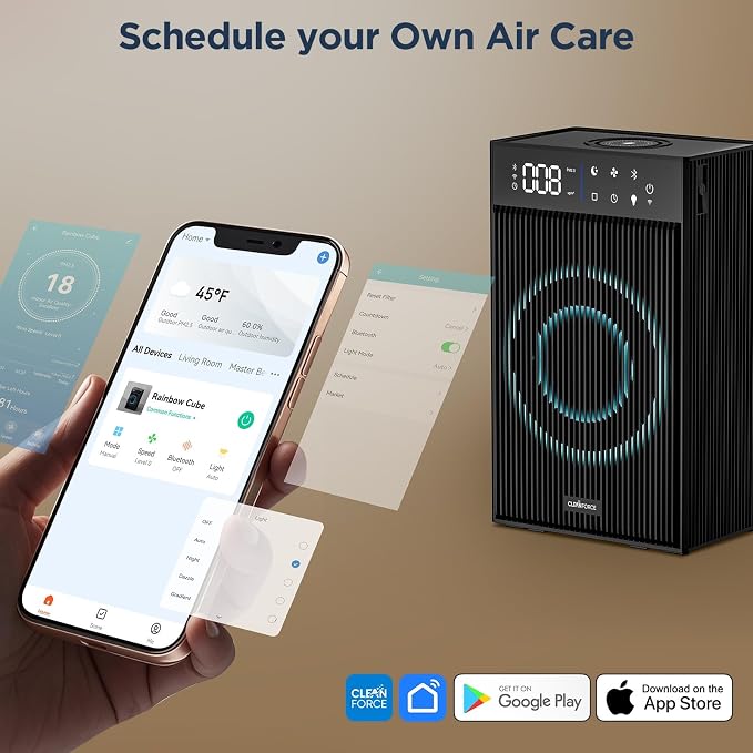 CleanForce Rainbow Cube | World’s First 4-in-1 Space-saving Air Purifier - Image 6