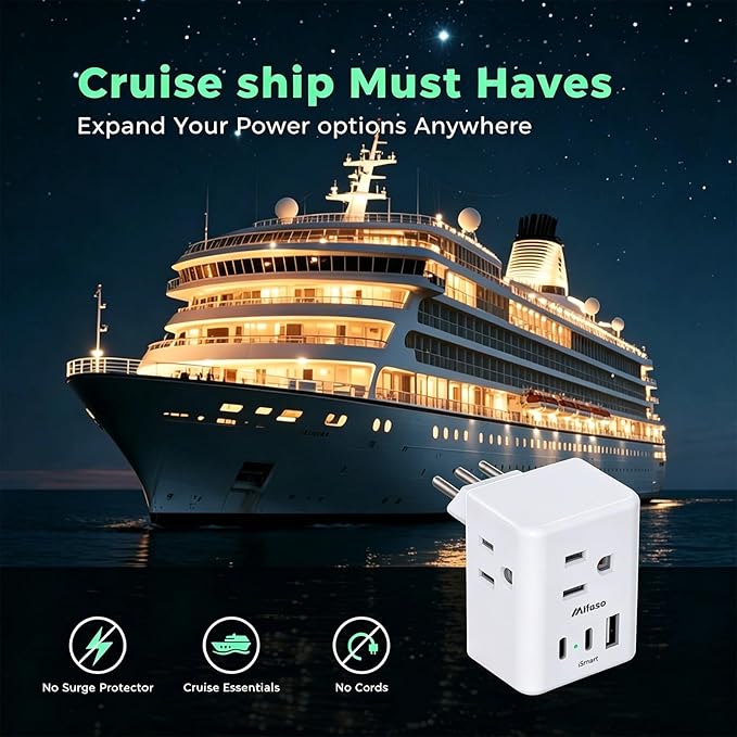 2 Pack Italy Travel Plug Adapter, Type L Power Adapter - Image 3