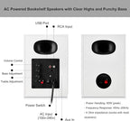 Bookshelf Speakers with Deep Bass, 80W Peak Output Small HiFi Gaming Computer - Image 3
