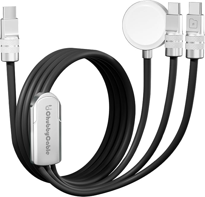 chubbycable Tri-Flex 3 in 1 USB C Cable by ChubbyCable