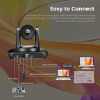 PTZ Camera 4K Conference Room Camera USB3.0/HDMI Live Streaming 12X Optical - Image 6