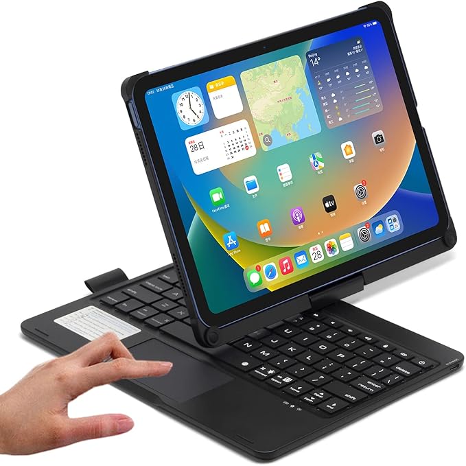Keyboard Case for iPad 10.2 9th/8th/7th Gen, Rotating Case for iPad9/iPad8/iPad7 by PboyiqiS