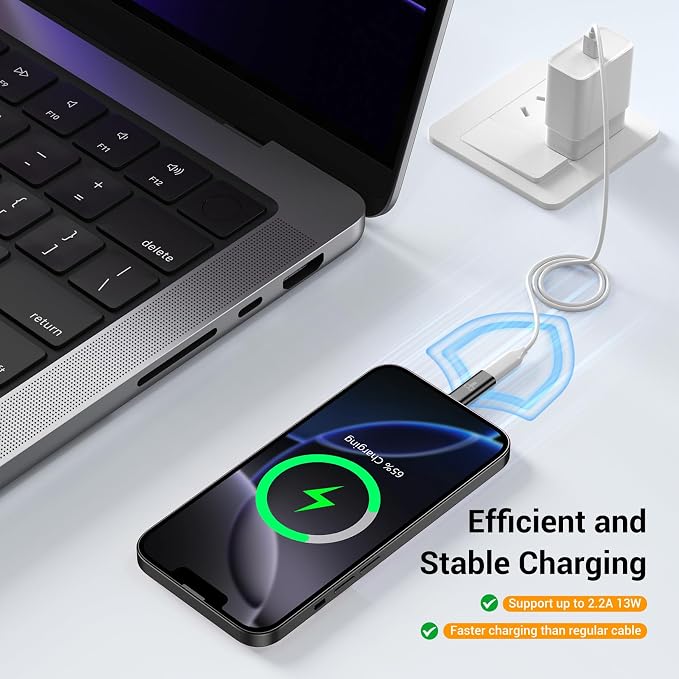 Temdan 2 Pack Lightning to USB C Adapter - Image 6