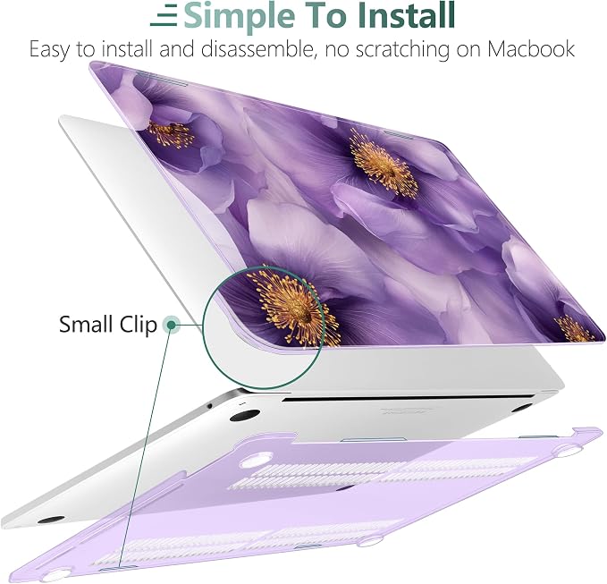 TWOLSKOO Compatible with MacBook Pro 13 inch Case 2023-2016 A2338 M2/M1 A2251 - Image 3