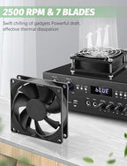 80mm x 25mm USB Fan 2 Packs 5V Small Computer Case Fan - Image 7