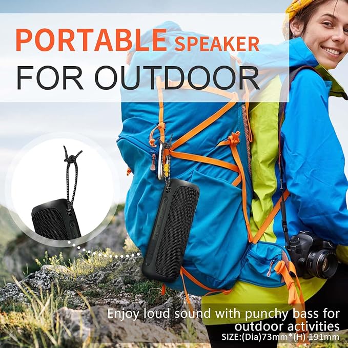 Wireless Portable Speaker, IPX7 Waterproof Bluetooth Speaker, 25W Loud Stereo - Image 5