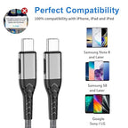 Durcord 2Pack 10ft USB C Charger Cable - 100W Fast Charging - Image 6