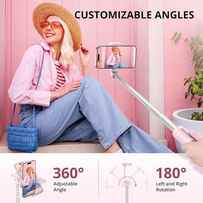 ATUMTEK 55" Selfie Stick Tripod, All-in-one Extendable Aluminum Phone Tripod - Image 4