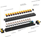CRST 12 Outlets Long Power Strip, 9 FT Cord Metal Wall Mount Surge Protector - Image 7