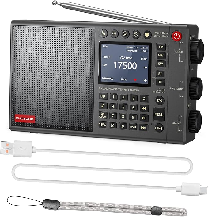 CHOYONG LC90 Wi-Fi/4G Internet Radio, Portable FM/LW/MW/SW Radio - Image 8